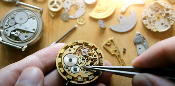 checking on a watch dial