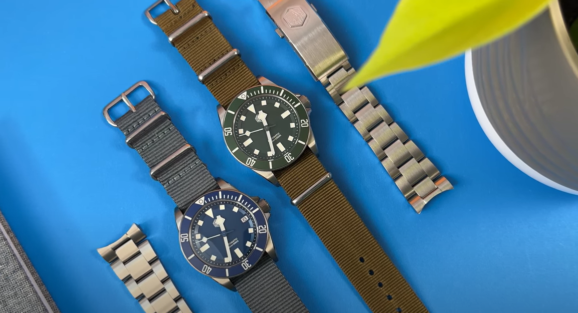 2 watches - 1 titanium and the other stainless steel