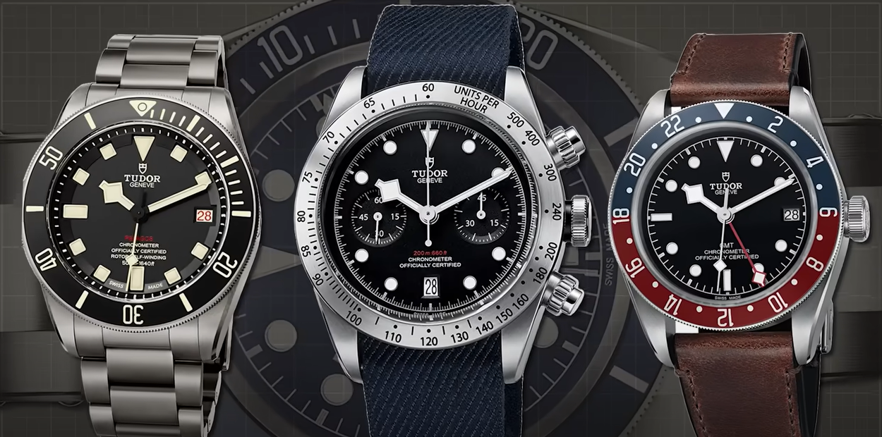 3 different Tudor watch styles