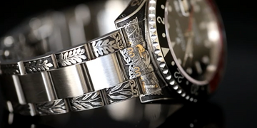 hand engraved Rolex GMT-Master II