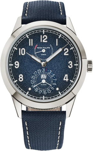 Patek Philippe Calatrava 41mm White Gold Blue Dial Calfskin Strap - 5328G-001 - 2025