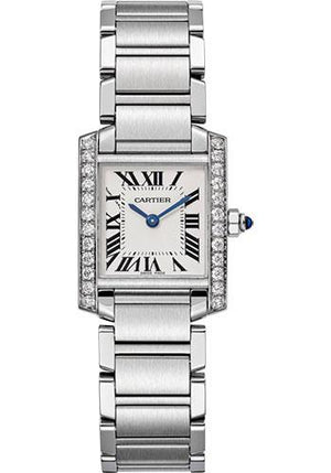 Cartier Tank Francaise Watch - 25.20 mm Steel Diamond Case - W4TA0008