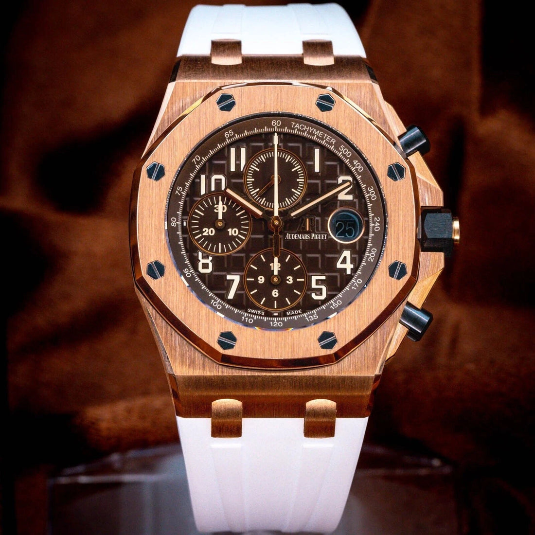AP Royal Oak Offshore Coffee Half Brick Rose Gold FULL SET MINT 26470OR