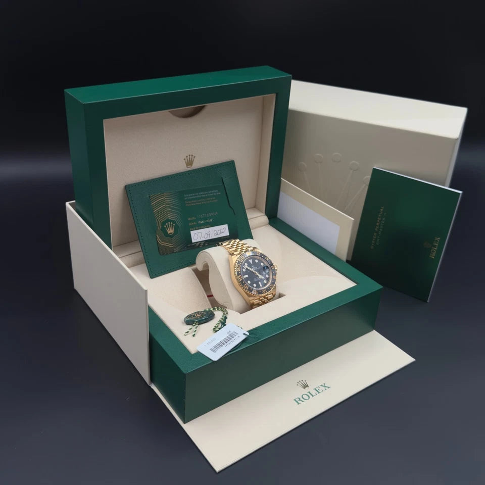 Rolex GMT-Master II 126718GRNR – 40mm 18K Yellow Gold – Black Dial